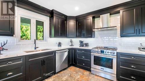 151 Grandore Street W, Georgian Bluffs, ON - Indoor Photo Showing Kitchen With Double Sink With Upgraded Kitchen