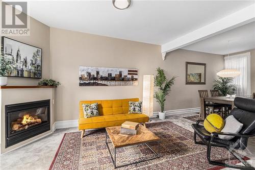 203 St Patrick Street, Ottawa, ON - Indoor Photo Showing Living Room With Fireplace