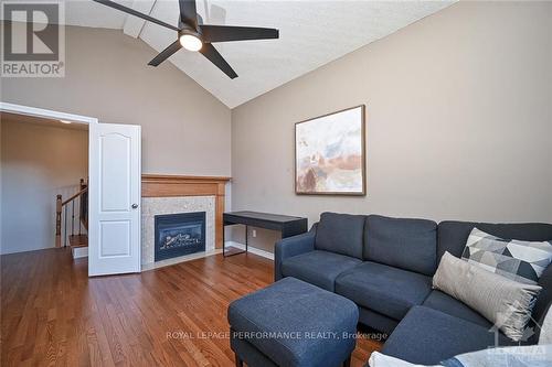 111 Talltree Crescent, Ottawa, ON - Indoor Photo Showing Living Room With Fireplace