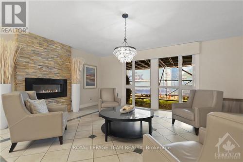 502 - 1025 Richmond Road, Ottawa, ON - Indoor With Fireplace