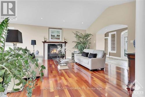 6219 Elkwood Drive, Ottawa, ON - Indoor Photo Showing Living Room With Fireplace