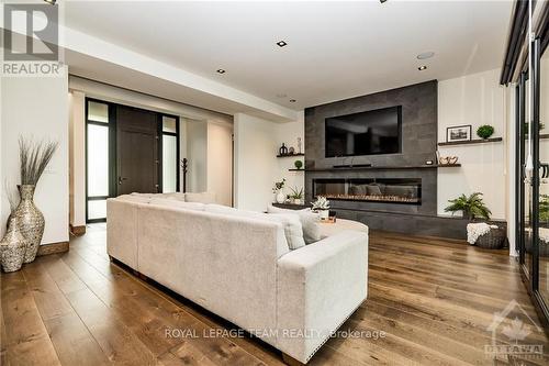 317 Hedley Way, Ottawa, ON - Indoor Photo Showing Living Room With Fireplace