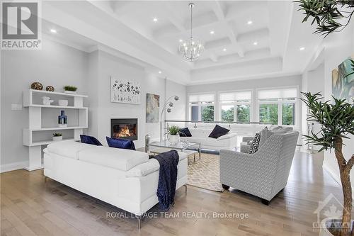 525 Leimerk Court, Ottawa, ON - Indoor Photo Showing Living Room With Fireplace