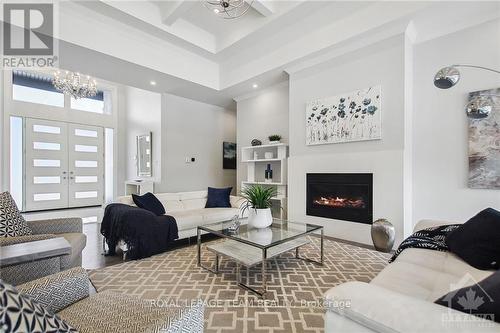 525 Leimerk Court, Ottawa, ON - Indoor Photo Showing Living Room With Fireplace