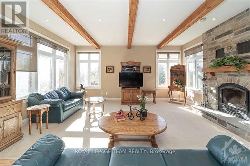 5785 Longhearth Way, Ottawa, ON - Indoor Photo Showing Living Room With Fireplace