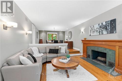 5527 Cedar Drive, Ottawa, ON - Indoor Photo Showing Living Room With Fireplace