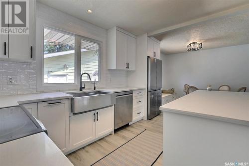 53 Knowles Crescent, Regina, SK - Indoor Photo Showing Kitchen With Stainless Steel Kitchen With Double Sink