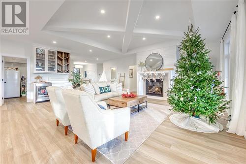 3613 Queen Street, Plympton-Wyoming, ON - Indoor Photo Showing Living Room With Fireplace