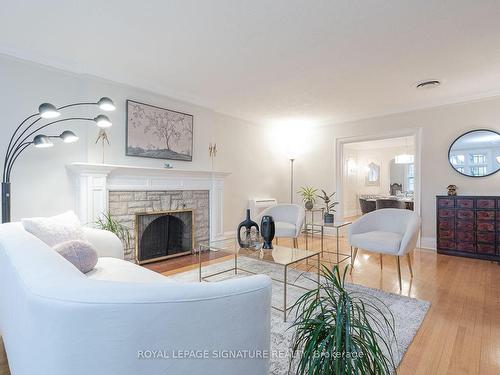 408 Rosemary Rd, Toronto, ON - Indoor Photo Showing Living Room With Fireplace