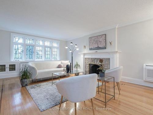 408 Rosemary Rd, Toronto, ON - Indoor Photo Showing Living Room With Fireplace