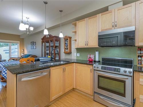 210-866 Brock Ave, Langford, BC - Indoor Photo Showing Kitchen With Double Sink