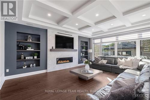 1670 Ortona Avenue, Ottawa, ON - Indoor Photo Showing Living Room With Fireplace