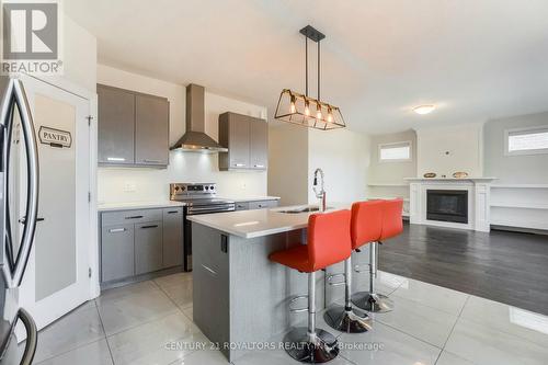 2620 Holbrook Drive, London, ON - Indoor Photo Showing Kitchen With Fireplace