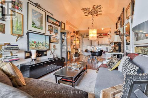 705 - 1 Leaside Park Drive, Toronto, ON - Indoor Photo Showing Living Room With Fireplace