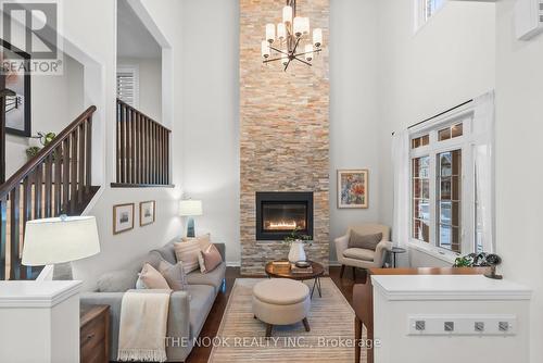 39 Colville Avenue, Clarington (Bowmanville), ON - Indoor Photo Showing Living Room With Fireplace