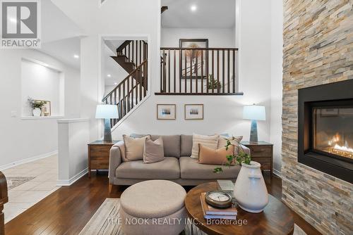 39 Colville Avenue, Clarington (Bowmanville), ON - Indoor Photo Showing Living Room With Fireplace