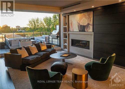 301 - 364 Queen Elizabeth Drive, Ottawa, ON - Indoor Photo Showing Living Room With Fireplace