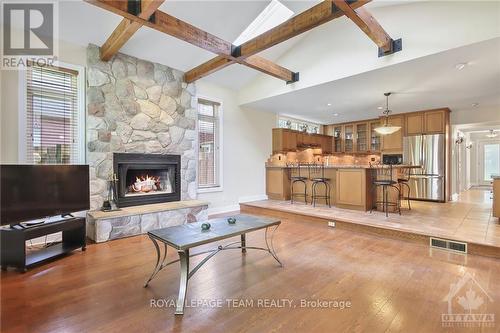 663 Westminster Avenue, Ottawa, ON - Indoor Photo Showing Living Room With Fireplace