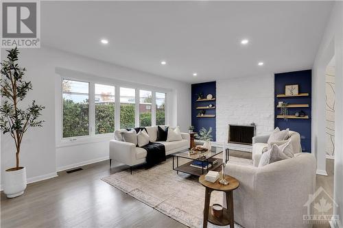 1790 Kilborn Avenue, Ottawa, ON - Indoor Photo Showing Living Room With Fireplace