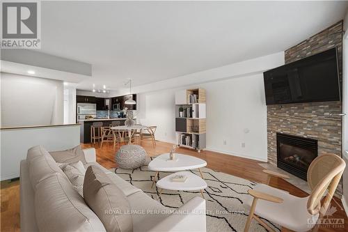 75 Strathaven, Ottawa, ON - Indoor Photo Showing Living Room With Fireplace