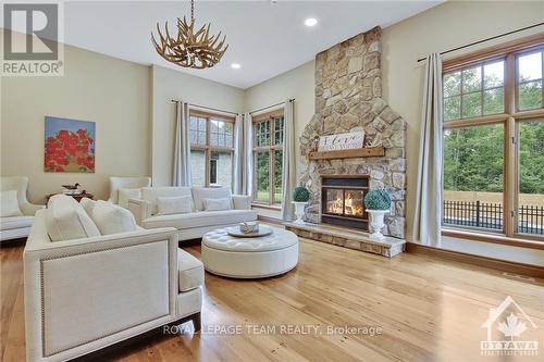 1465 Squire Drive, Ottawa, ON - Indoor Photo Showing Living Room With Fireplace