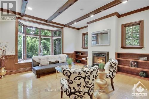 1465 Squire Drive, Ottawa, ON - Indoor Photo Showing Living Room With Fireplace