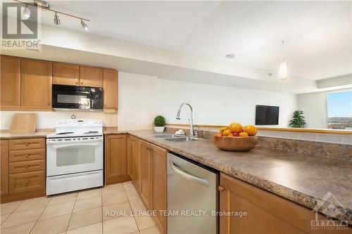 703 - 120 Grant Carman Drive, Ottawa, ON - Indoor Photo Showing Kitchen With Double Sink