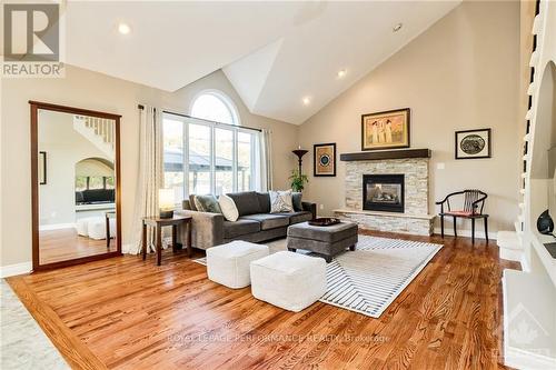 3531 Wyman Crescent, Ottawa, ON - Indoor Photo Showing Living Room With Fireplace