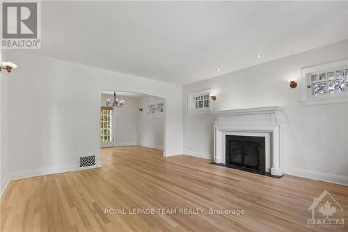 612 Highland Avenue, Ottawa, ON - Indoor Photo Showing Living Room With Fireplace