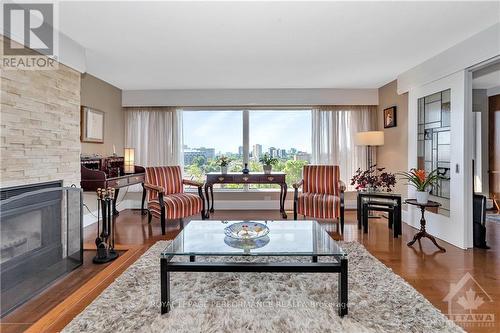 12 - 100 Rideau Terrace, Ottawa, ON - Indoor Photo Showing Living Room With Fireplace