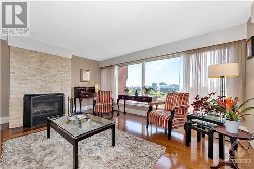 12 - 100 Rideau Terrace, Ottawa, ON - Indoor Photo Showing Living Room With Fireplace