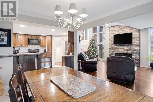 524 Jarvis, Windsor, ON - Indoor Photo Showing Dining Room With Fireplace