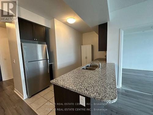 801 - 349 Rathburn Road W, Mississauga, ON - Indoor Photo Showing Kitchen With Double Sink