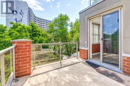 View of balcony - 77 Governors Road Unit# 501, Dundas, ON - Outdoor With Balcony With Exterior