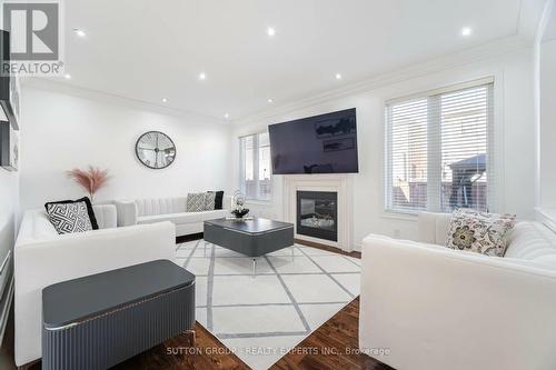 78 Vanderpool Crescent, Brampton, ON - Indoor Photo Showing Living Room With Fireplace