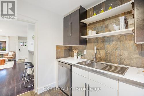 66 Burlington Street, Toronto, ON - Indoor Photo Showing Kitchen With Double Sink