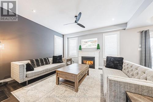 48 Madonna Drive, Hamilton, ON - Indoor Photo Showing Living Room With Fireplace