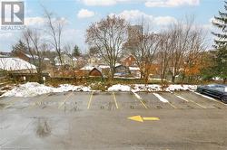 View of snow covered parking area - 