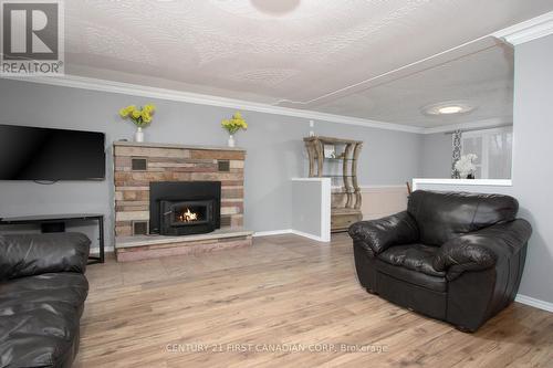 1835 Mark Settlement Drive, North Middlesex (Parkhill), ON - Indoor Photo Showing Living Room With Fireplace