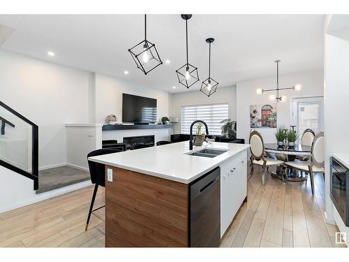 8032 174A Av Nw, Edmonton, AB - Indoor Photo Showing Kitchen With Double Sink With Upgraded Kitchen