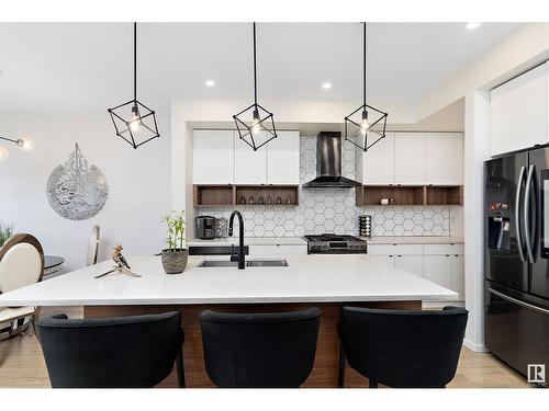 8032 174A Av Nw, Edmonton, AB - Indoor Photo Showing Kitchen With Double Sink With Upgraded Kitchen