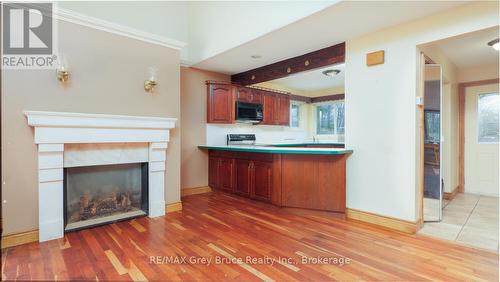 504791 Grey Road 1 Road, Georgian Bluffs, ON - Indoor With Fireplace