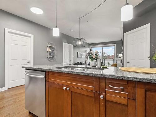 306-866 Goldstream Ave, Langford, BC - Indoor Photo Showing Kitchen With Double Sink