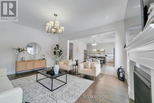 19 Painted Pony Trail, Vaughan, ON - Indoor Photo Showing Living Room With Fireplace