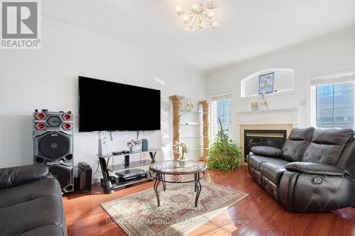 53 Chalkfarm Crescent, Brampton, ON - Indoor Photo Showing Living Room With Fireplace