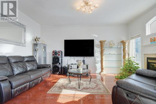 53 Chalkfarm Crescent, Brampton, ON - Indoor Photo Showing Living Room With Fireplace