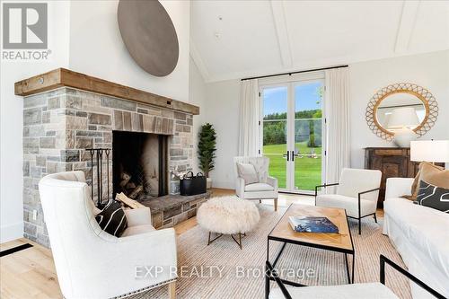 195851 Grey Road 7 Kimberly Road, Grey Highlands, ON - Indoor Photo Showing Living Room With Fireplace