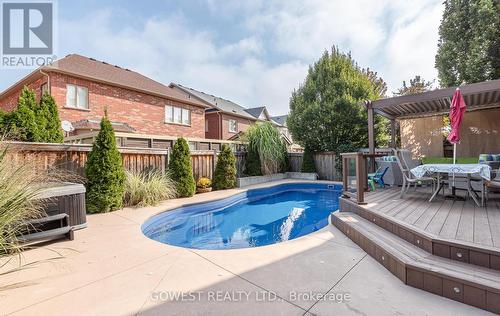 255 Quinlan Court, Milton, ON - Outdoor With In Ground Pool With Deck Patio Veranda With Exterior