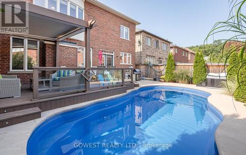 255 Quinlan Court, Milton, ON - Outdoor With In Ground Pool With Deck Patio Veranda With Exterior