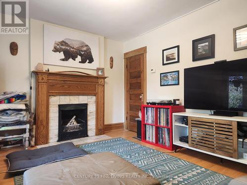 35 Columbine Avenue, Toronto, ON - Indoor Photo Showing Living Room With Fireplace